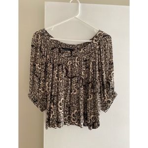 🌈 2/$15 French Connection Boho Floral Cropped Blouse